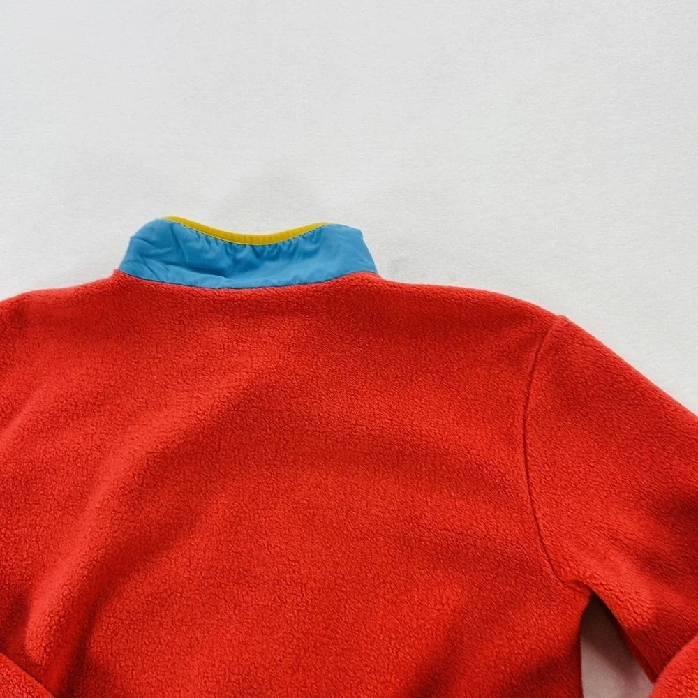 Patagonia Synchilla Fleece Jacket Kids XXL 18 Red Excellent Colorblock Zip 63520